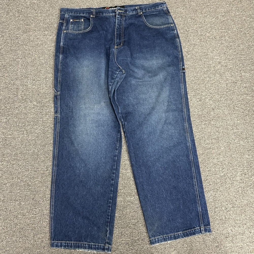 Xtreme Wide Leg Jeans Mens 44x34 Blue Baggy Relaxed Skate Denim Pants